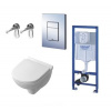 Villeroy & Boch - set - podomietkový systém + tlačidlo + úchyty + závesné WC + spomaľovacie sedadlo
