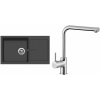 Set Sinks (dřez Infinity 860 Pureblack 26 + baterie Elka Chrom - lesklý) IN86026ELCL