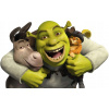 CUKROVÁ TLAČ jedlý obrázok na tortu Cukrová hmota Oslík shrek mačka Nálepka + MENO