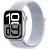 Apple Watch Series 10, 42mm, Cellular, strieborné hliníkové puzdro s modrým športovým remienkom MWX53QC/A