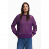 Dámský svetr DESIGUAL 24WWJF34 3006 JERS WHITEHORSE 3006 RED velikost M