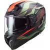 Prilba na motorku LS2 FF327 Challenger CT2 Carbon Fold red green orange - 3XL