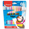 Detské fixky Maped Color'Peps Oops - sada 12 farieb + 2 zmizíky