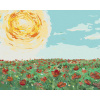 ZUTY Maľovanie podľa čísel SLNKO NAD MAKOVÝM POĽOM Rámovanie bez rámu a bez vypnutia plátna Rozmer 80x100 cm