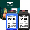 Atrament EVOKE Tusz HP 21 22 XL czarny kolor pre HP čierny (black), trojfarebný