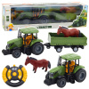 LEAN TOYS RC diaľkovo ovládaný traktor s prívesom a súpravou koní