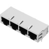 encitech RJJS-88-442-E9H-002 RJ45 konektor 3259-0010-06 zásuvka, vstavateľná horizontálna Počet pólov 8P8C kov 1 ks; 3259-0010-06