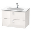 Duravit Brioso Umývadlová skrinka 55x82x48 cm, 2 zásuvky, lesklá biela BR410202222