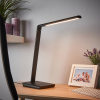 Stolná LED lampa Lindby Kuno, čierna, USB, dotykový stmievač - 9643035