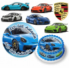 DIGITÁLNA TLAČ Opłatek na tort PORSCHE AUTÁ + TEXT ZADARMO 1
