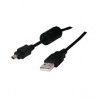 Kábel USB (2.0), USB A M- 4 pin M, 1.8m, čierny, Logo, blistr, FUJI 31178