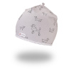 Little Angel Čiapka podšitá Outlast® Šedá pes/pruh bielosivý melír Veľ. 2 (39 - 41 cm)