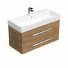 Swiss aqua technologies Koupelnová skříňka s umyvadlem SAT Cube Way 100x47,5x46 cm dub Hickory CUBE461002DHSAT