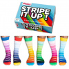 Pánske veselé ponožky United ODDsocks STRIPE, 3 páry