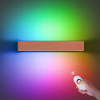 Záhradné nástenné svietidlo - Mainen LED RGB nástenná lampa, 52 cm, drevo (Mainen LED RGB nástenná lampa, 52 cm, drevo)