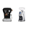 Ascaso Dream PID, Dark Black + Eureka Atom 60, chrome