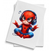 JEDLÝ OBRÁZOK NA TORTU POSTAVA A4 20x29CM - SPIDERMAN SPIDEY BAJKA + MENO