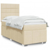 Box spring postel s matrací krémová 90x200 cm textil Krémová 3293856