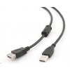 GEMBIRD Kabel USB 2.0 A-A prodlužovací 4,5m (černý, HQ s ferritovým jádrem) CCF-USB2-AMAF-15