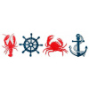 Drevené dekorácie na stôl Námornícka párty 10ks