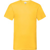 Fruit of the Loom Tričko Valueweight V-Neck T s výstřihem do V, krátký rukáv, pánské COT161066a3902-sunflower M Slunečnice