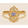 Krúžok gold 585 PRÍRODNÉ TANZANIT, cubic Zirconia (Krúžok gold 585 PRÍRODNÉ TANZANIT, cubic Zirconia)