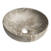 Sapho Sapho, RONDANE keramické umývadlo na dosku priemer 41cm, breccia marmor, AR435BM