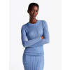 Tommy Hilfiger dámske modré tričko s dlhým rukávom WW0WW43977 L
