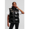 VESTA KARL LAGERFELD BRANDED ZIP PADDED VEST BLACK