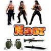 CUKROVÁ TLAČ jedlý obrázok na tortu Cukrová hmota RAMBO STALLONE SET Postavy
