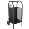 STREND PRO® Stojan na dřevo HOMEFIRE LR802 35×31×81 cm s krbovým nářadím 2110244
