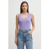 Bavlnený top United Colors of Benetton fialová farba, 3GA2DH010 XS