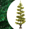 Osvetlený špirálový vianočný stromček+kvetináč zelený 120cm PVC-ForU-344649