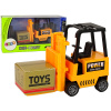 Lean Toys Oranžový vysokozdvižný vozík s trecím pohonom