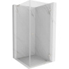 Mexen Lunar-B L výklopný sprchový kút pravý 90 x 90 cm, číre sklo, brúsená oceľ, 832L-090-090-97-00-P