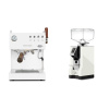 Ascaso Steel DUO PID PLUS, White&Wood + Eureka Mignon Bravo, CR white