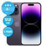 Apple iPhone 14 Pro Deep Purple 512GB A+ Repasovaný
