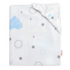 Baby Nellys prestieradlo bavlna I love Boy modrá/biela 60x120