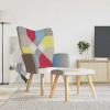 zahrada-XL Relaxačné kreslo s podnožkou patchwork látka 328184