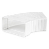 VENTS koleno plastové ploché, oblúk viac uhlový horizontálny 60x204mm
