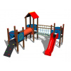 Playground System DETSKÉ IHRISKO - zostava so šmýkačkou a lan. mostom 4U305K- celokovová