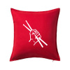 Paličky ruka - Vankúš 50x50 - 50x50 - Iba poťah ( Červená )