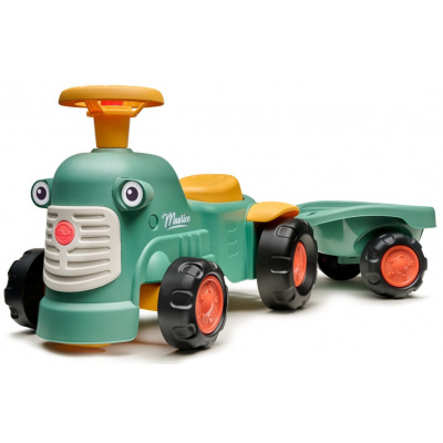 Falk Falk traktor baby Maurice zelený vintage s prívesom