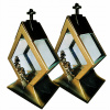 Svietnik, lampáš - Znicz Artistické sviečky Glas zrkadlo Diamond 2 ks (Svietnik, lampáš - Znicz Artistické sviečky Glas zrkadlo Diamond 2 ks)