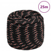 vidaXL Lodné lano čierne 18 mm 25 m polypropylén