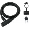 Zámek FORCE ECO spirálový s držákem 120cm/8mm, různé barvy Barva: Černá