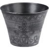 Strieborný kvetináč Strend Pro Flower, 24,5x19,3 cm, metalický efekt