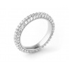 Guess Trblietavý oceľový prsteň so zirkónmi Infinity JUBR04672JWRH