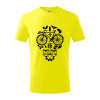 Bike lebka - Tričko detské bavlnené - 158 cm/12 rokov ( Citrónová )
