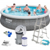 Bestway 57372 nadzemný bazén Nafukovací bazén Okrúhly 12362 L Šedá (8142)